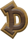 1-7/8 Inch Medium Double Raised Fiesta Letter D