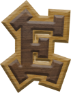 1-7/8 Inch Medium Double Raised Fiesta Letter E - EPSILON