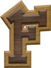 1-7/8 Inch Medium Double Raised Fiesta Letter F