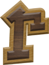 1-7/8 Inch Medium Double Raised Fiesta Letter GAMMA