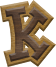 1-7/8 Inch Medium Double Raised Fiesta Letter K - KAPPA