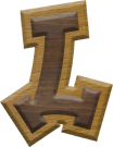 1-7/8 Inch Medium Double Raised Fiesta Letter L