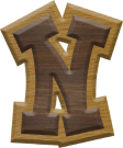 1-7/8 Inch Medium Double Raised Fiesta Letter N - NU