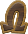 1-7/8 Inch Medium Double Raised Fiesta Letter OMEGA