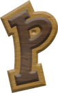 1-7/8 Inch Medium Double Raised Fiesta Letter P - RHO