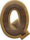 1-7/8 Inch Medium Double Raised Fiesta Letter Q