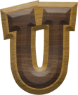 1-7/8 Inch Medium Double Raised Fiesta Letter U