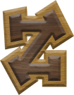 1-7/8 Inch Medium Double Raised Fiesta Letter Z - ZETA