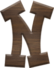 2-1/2 Inch Large Fiesta Letter N - NU