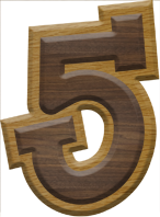 2-1/2 Inch Large Fiesta Letter #5