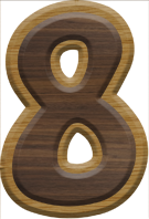 2-1/2 Inch Large Fiesta Letter #8