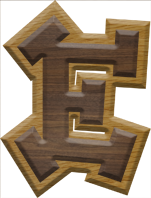 2-3/4 Inch Large Double Raised Fiesta Letter E - EPSILON