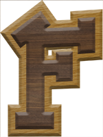 2-3/4 Inch Large Double Raised Fiesta Letter F