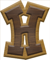 2-3/4 Inch Large Double Raised Fiesta Letter H - ETA