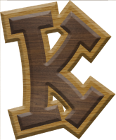 2-3/4 Inch Large Double Raised Fiesta Letter K - KAPPA
