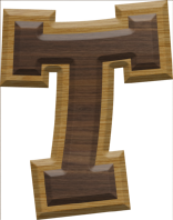 2-3/4 Inch Large Double Raised Fiesta Letter T - TAU