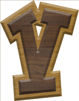 2-3/4 Inch Large Double Raised Fiesta Letter V