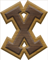 2-3/4 Inch Large Double Raised Fiesta Letter X - CHI