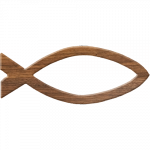 Hollow Ichthus Mini Symbol