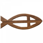 Ichthus with Cross Mini Symbol